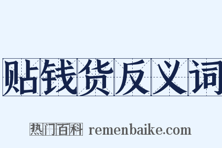 贴钱货反义词是什么意思的图片